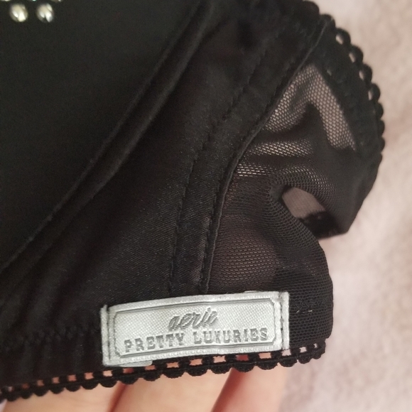 Aerie Pretty Luxuries Rhinestone Reese Bra 34A - Picture 3 of 6